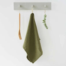 Load image into Gallery viewer, Linen Kitchen Towel Martini Olive
