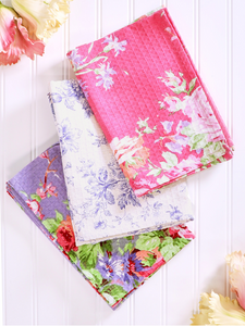 Cottage Rose Patchwork Tea Towel Bundle