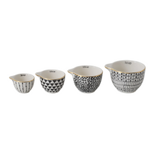 Load image into Gallery viewer, Black &amp; White Stoneware Measuring Cups
