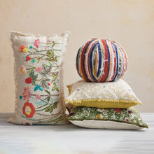 Load image into Gallery viewer, Flowers &amp; Fringe Lumbar Pillow
