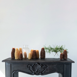 Brown Pinecone Shaped Candle