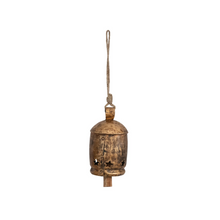 Load image into Gallery viewer, Metal Bell On Jute Rope Large
