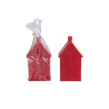 Load image into Gallery viewer, Unscented House Shaped Candle Red Short
