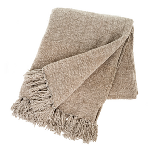 Palisades Chenille Throw Silver