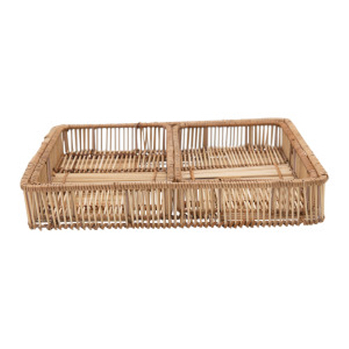 Decorative Rattan Trays with Handles